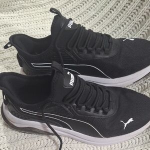 Puma Black and White Running Shoes